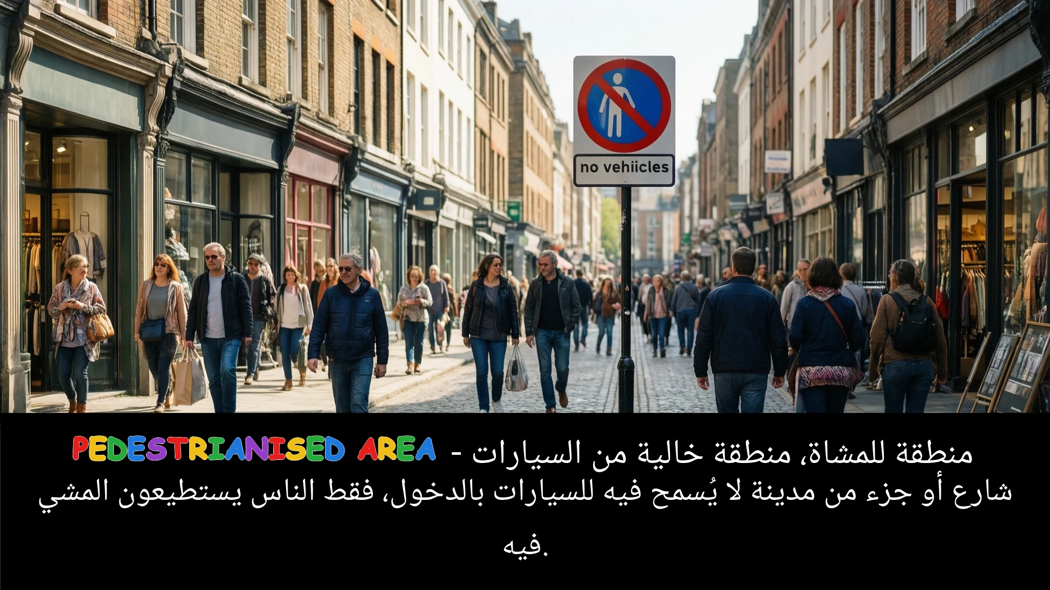 Arabic Illustration for pedestrianised area